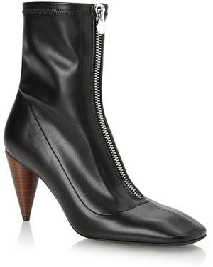 Stella McCartney Zip Front Cone Heel Bootie - Black
