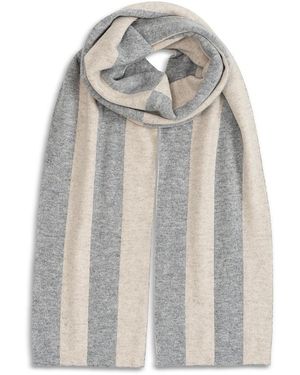Echo Split Stripe Wool Scarf - Gray
