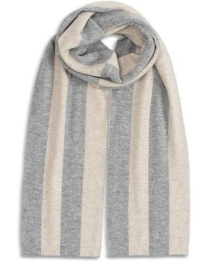 Echo Split Stripe Wool Scarf - Gray
