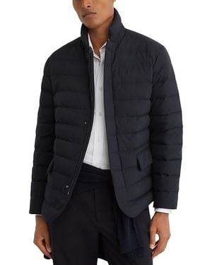 Reiss Abley Quilted Down Jacket - Blue