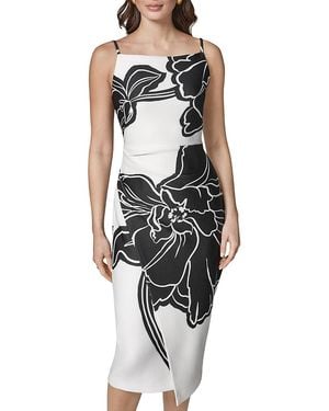Donna Karan Asymmetric Scuba Midi Dress - Black