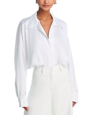 Norma Kamali Collared Shirt Bodysuit - White