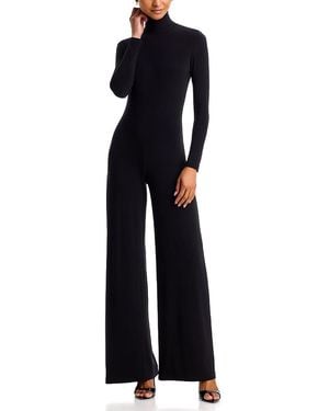 Norma Kamali Long Sleeve Turtleneck Jumpsuit - Blue