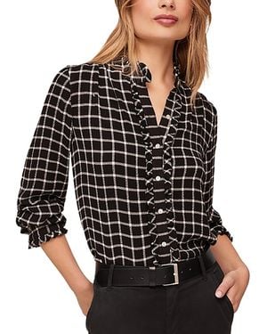 Bella Dahl Ruffle Edge Button Down Shirt - Black