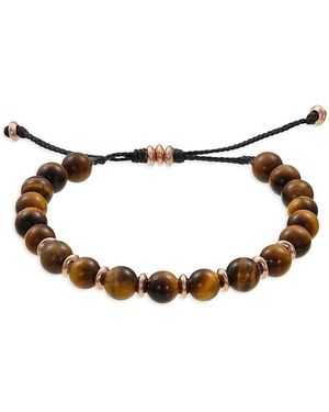 Link Up Tiger's Eye Beaded Bracelet - Brown