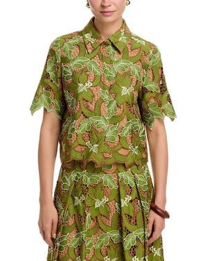 Tahari The Hailey Lace Top - Green