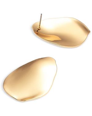 Aqua Sculptural Drop Earrings - Metallic