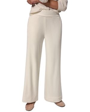 Donna Karan Weekend Corduroy High Rise Wide Leg Pants - Natural