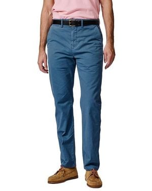 aubi Witham Straight Leg Stretch Chino Pants - Blue