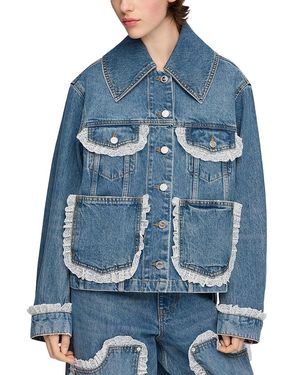 Ganni Rigid Denim Jacket - Blue