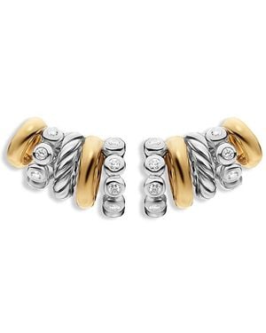 David Yurman Dy Mercer Multi Hoop Climber Earrings - White