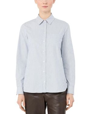 Weekend by Maxmara Wkdcobalto Cotton Button Front Shirt - White