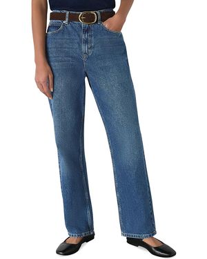 Whistles Authentic Column Leg Jeans - Blue