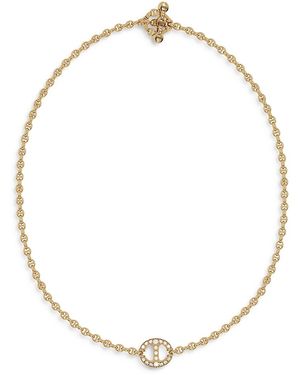 Hoorsenbuhs 18K Micro Chain Necklace With Diamonds, 16 - Metallic