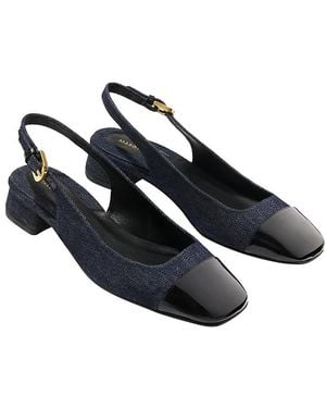 Margaux The Cap-Toe Darcy Slingback Pumps - Black