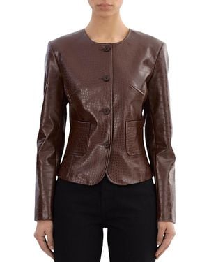 Lamarque Faux Leather Jacket - Brown