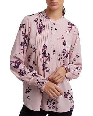 NYDJ Pleated Peasant Blouse - Pink