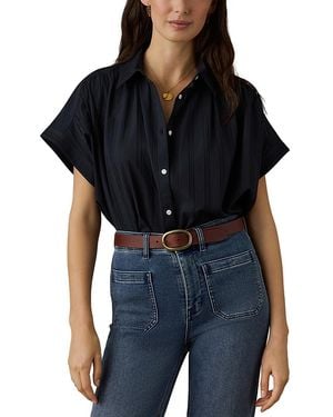 Faherty Heirloom Dobby Lucia Cotton Top - Black