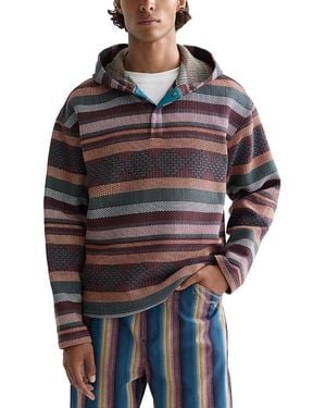 Scotch & Soda Jacquard Striped Hoodie - Grey