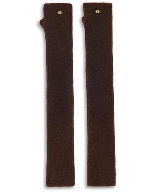 Maje Yak Blend Mittens - Brown