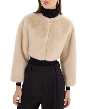 Lamarque Rowdie Faux Fur Coat - Black