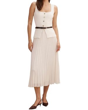 EVER NEW Delphine Sleeveless Square Neck Dress - Natural