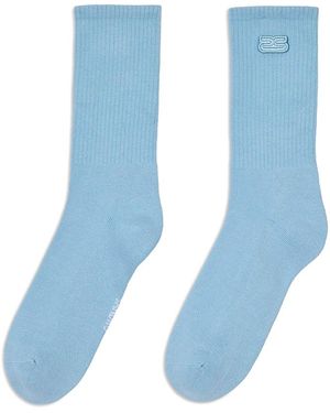 Sandro Double S Embroidered Socks - Blue
