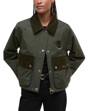 Barbour Phoebe Crop Jacket - Green