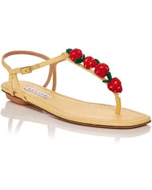 Aquazzura Fragolina Sugar Sandals - Brown