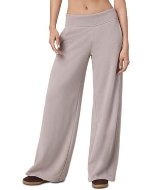 Vuori Sedona Cotton Blend Wide Leg Sweatpants - Brown