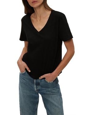 Michael Stars Daria V-Neck Tee - Black