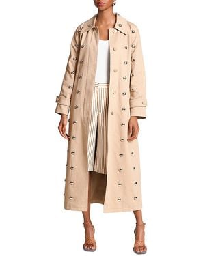 Avec Les Filles Studded Raglan Sleeve Belted Jacket - Natural