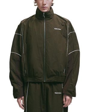 NAHMIAS Loose Fit Grid Warm Up Jacket - Green