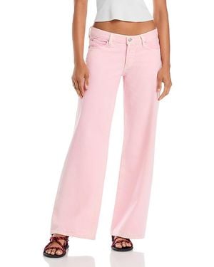 FRAME X Amelia The Pixie Low Rise Wide Flare Leg Jeans - Pink