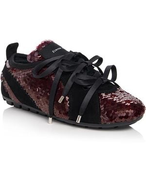 Simone Rocha Ballerina Grip Sequined Sneakers - Black