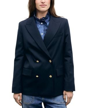 Gerard Darel Junie Double Breasted Jacket - Blue