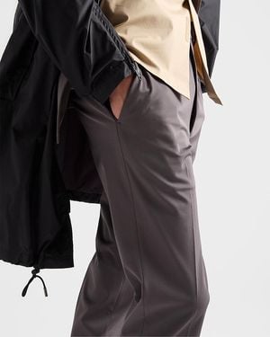 Prada Stretch Technical Fabric Pants - Black