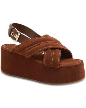 Free People Beach Party Platform Sandals - Brown