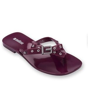 Melissa Harmonic Squared Flip Flop Sandals - Purple