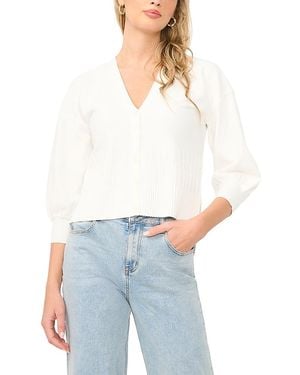 1.STATE Ribbed Hem Cardigan - White