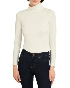 Hobbs Mischa Roll Neck Top - White