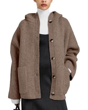 Proenza Schouler Nelly Wool Hooded Jacket - Brown