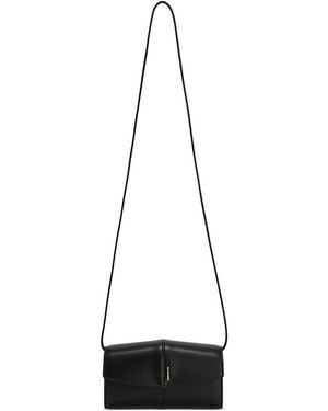 Jil Sander Linea Leather Wallet Crossbody - White
