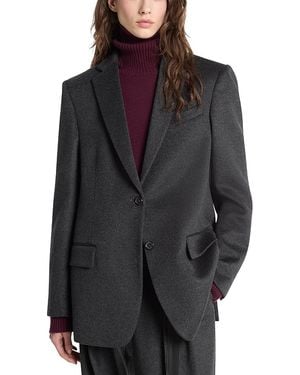 Michael Kors Two Button Nico Cashmere Blazer - Gray