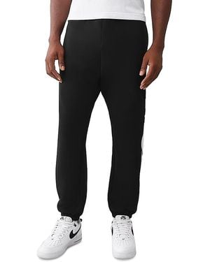 TRUE RELIGION Standard Terry Applique Jogger Pants - Black