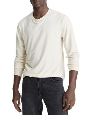 Vince Triblend Jersey Long Sleeved Crewneck Tee - White