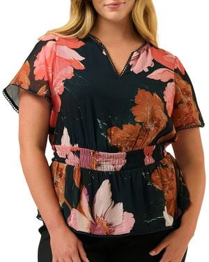 Estelle Elena Smocked Waist Top - Multicolor