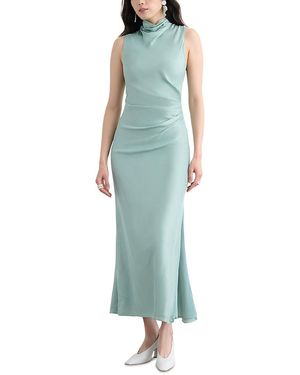 Toccin Koralie Draped Neck Dress - Green