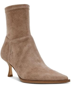 Steve Madden Stasia Mid Heel Ankle Boots - Brown
