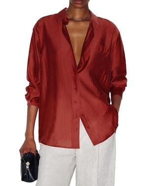 Reformation Eli Oversized Shirt - Red